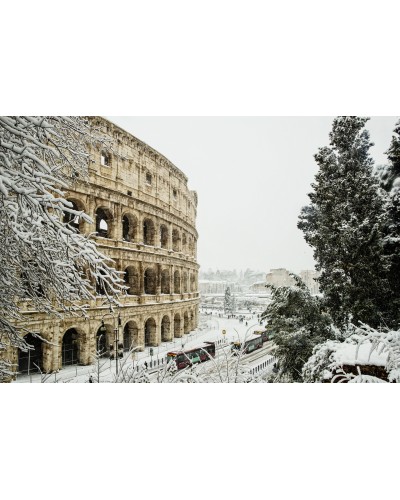 Colosseo innevato