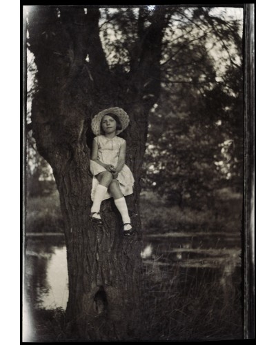 Little girl in the tree